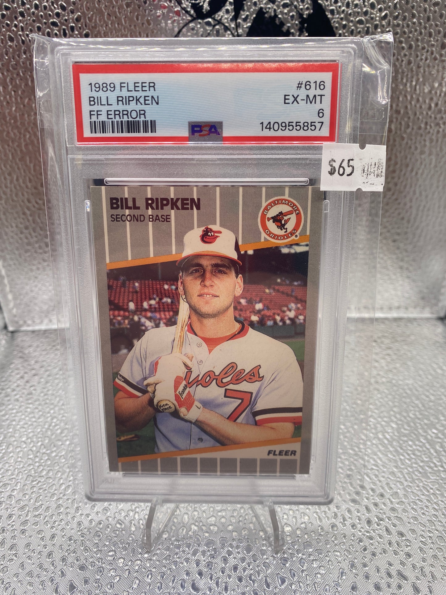 1989 Fleer Bill Ripken FF Error PSA 6