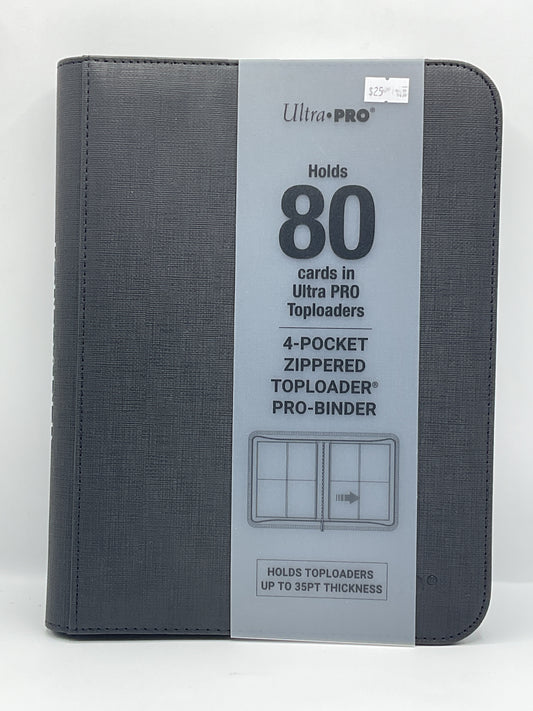 Ultra Pro 4 Pocket Toploader Zip Binder (80 Cards)