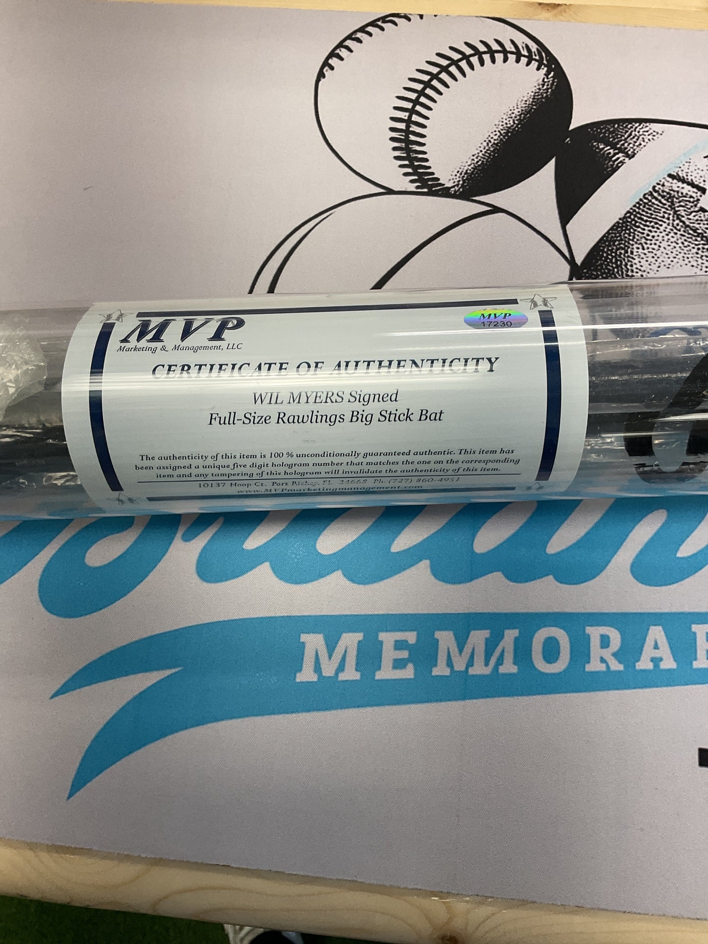 Wil Myers Signed Bat