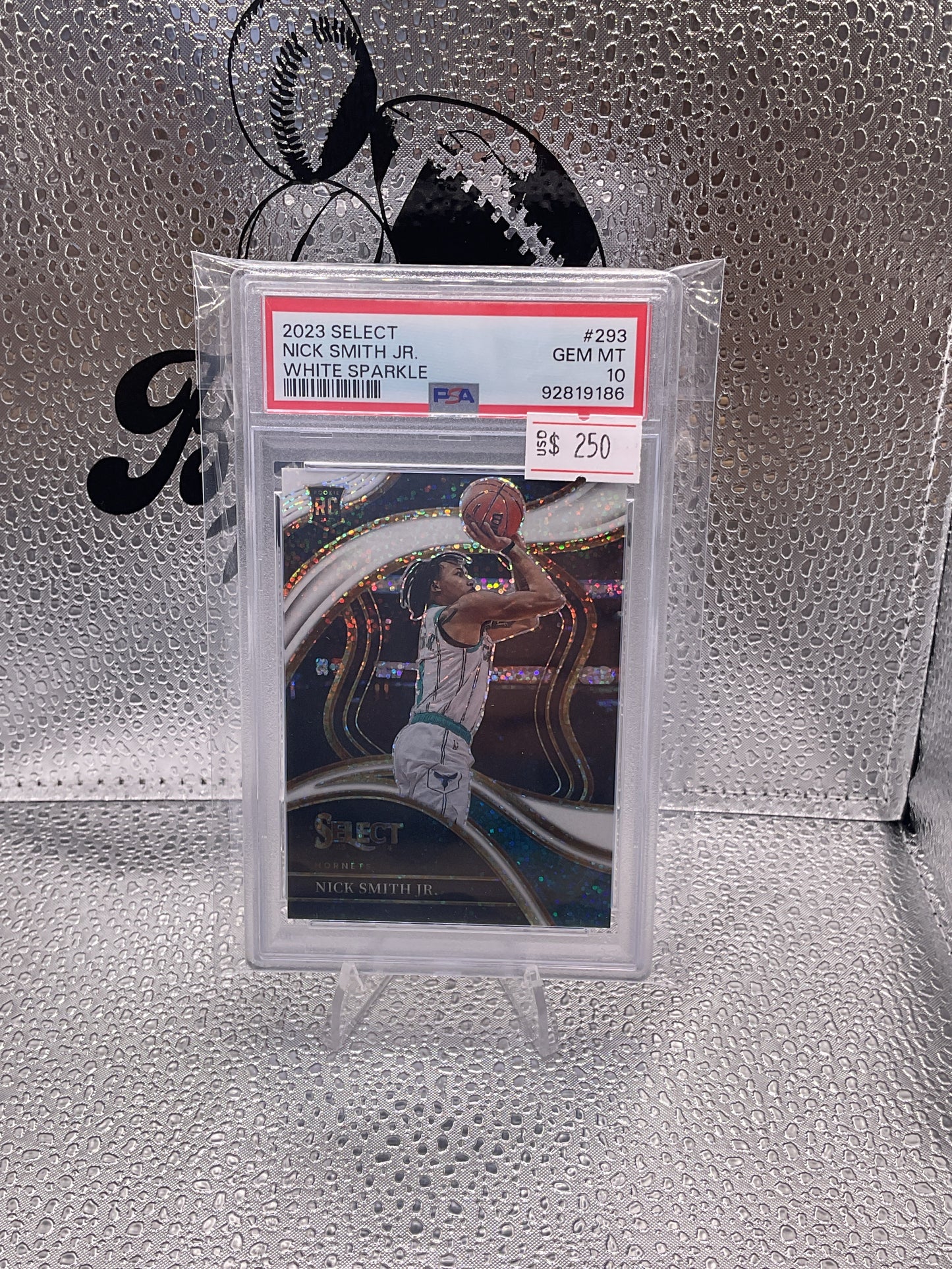 Nick Smith Jr. 2023-24 Select White
Sparkle Prizm SP 293 Courtside RC Rookie PSA 10