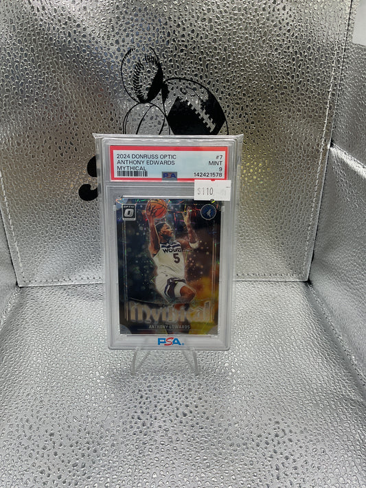 Anthony Edwards Mythical Case Hit PSA 9
