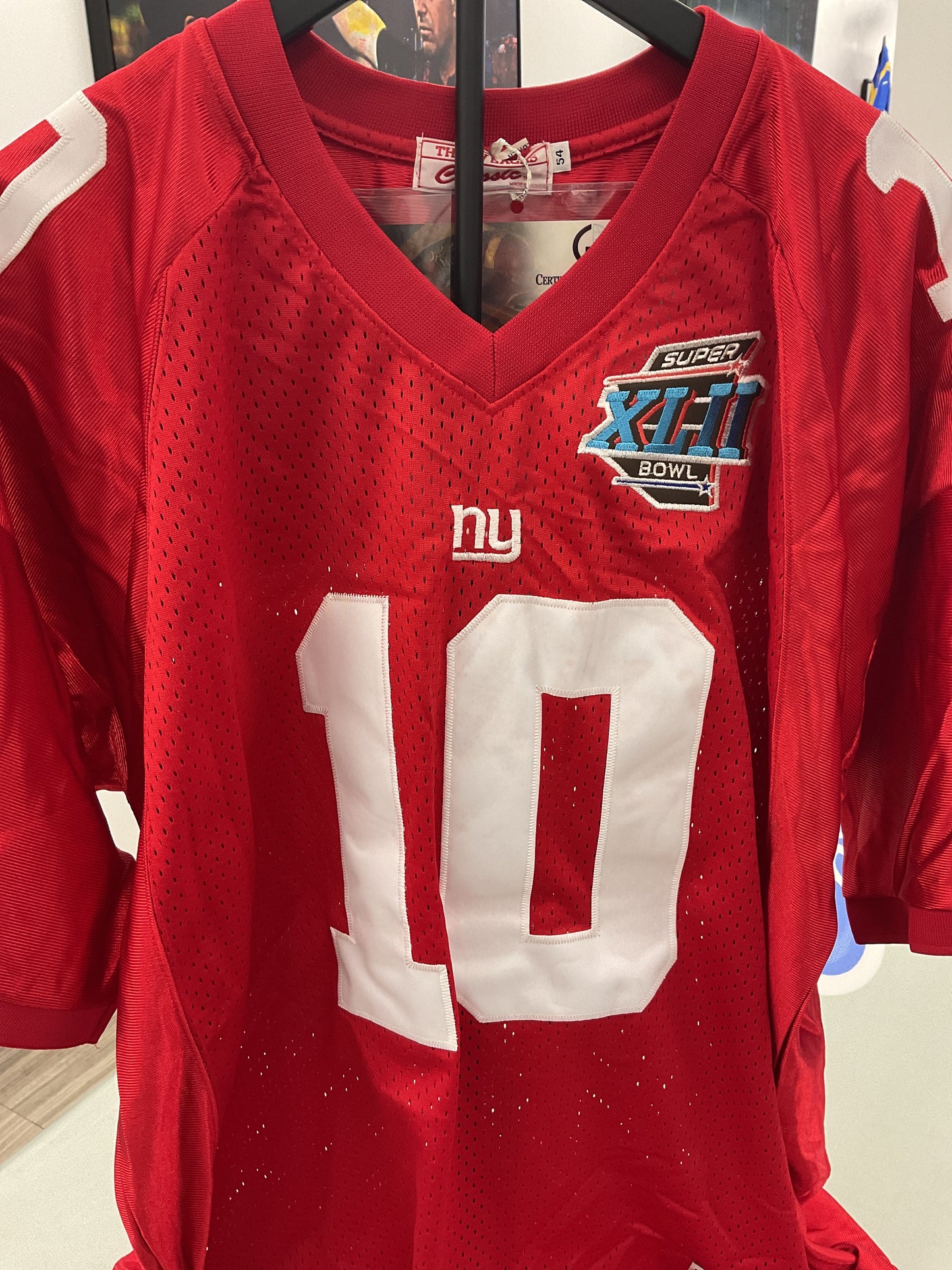 Eli Manning Autographed Super Bowl Jersey (with COA)