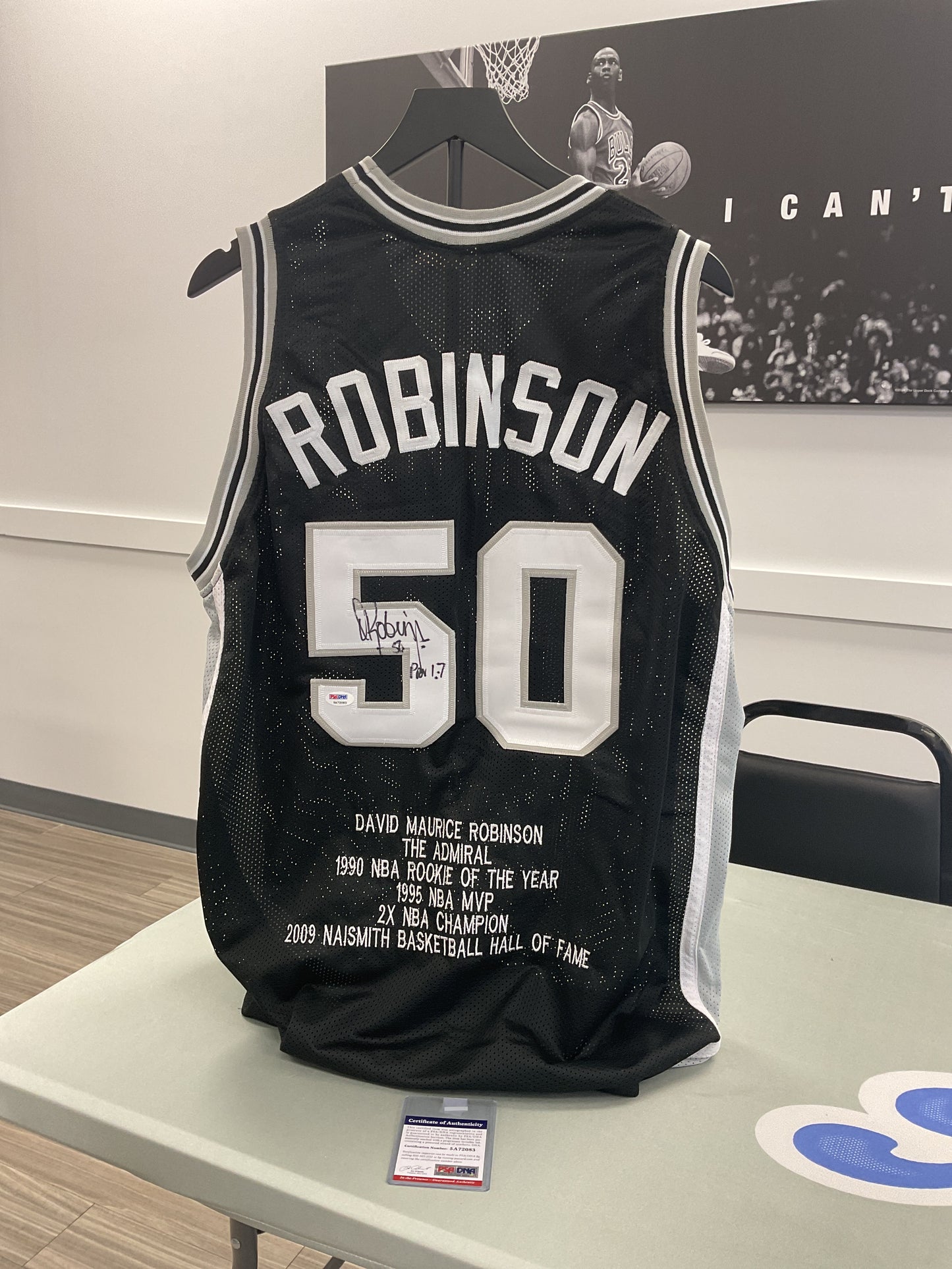 David Robinson Signed Spurs Jersey with COA