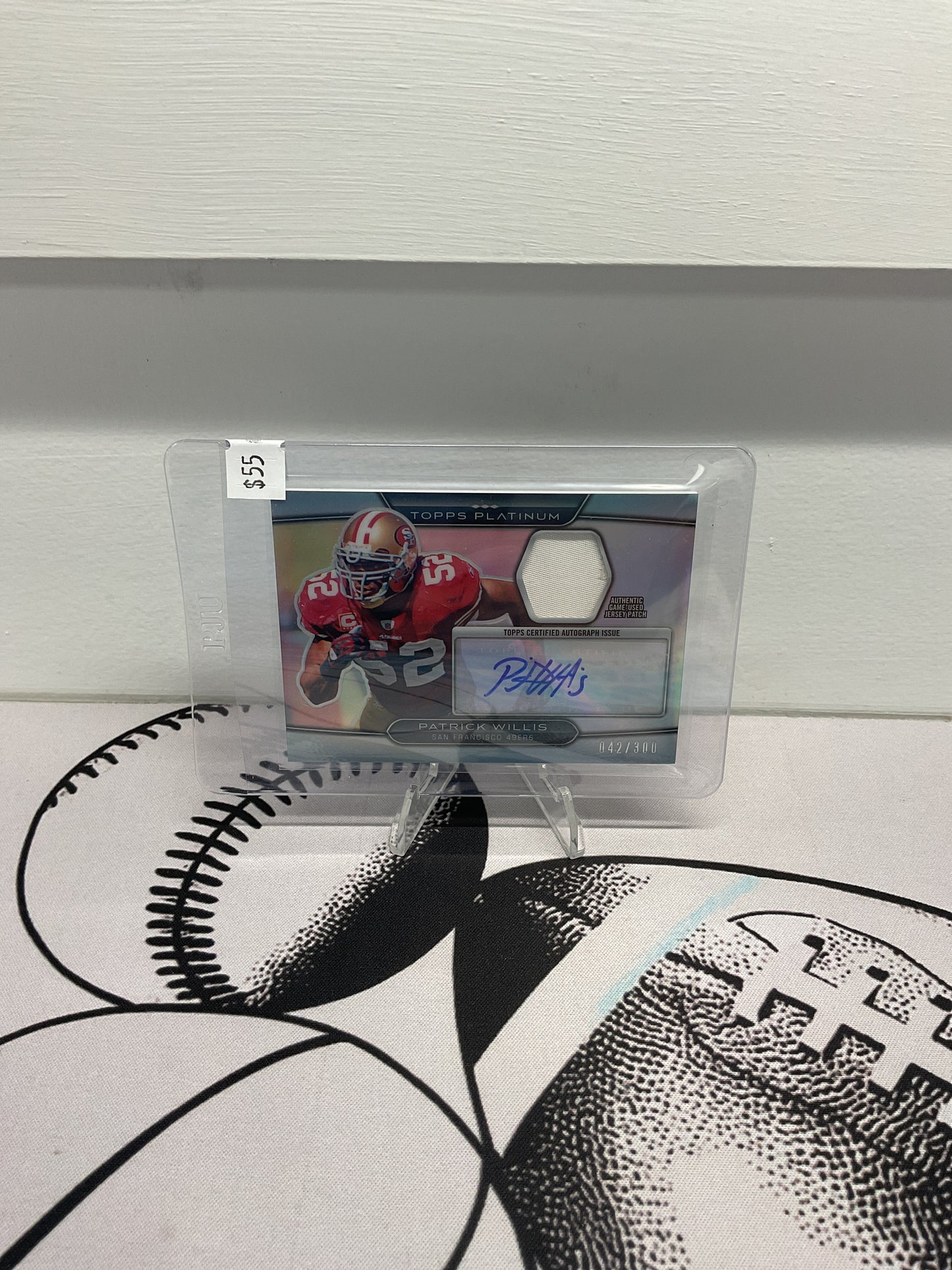 PATRICK WILLIS 2010 Topps Platinum
ARP-PW Auto Signed Jersey Patch SF
49ers /300