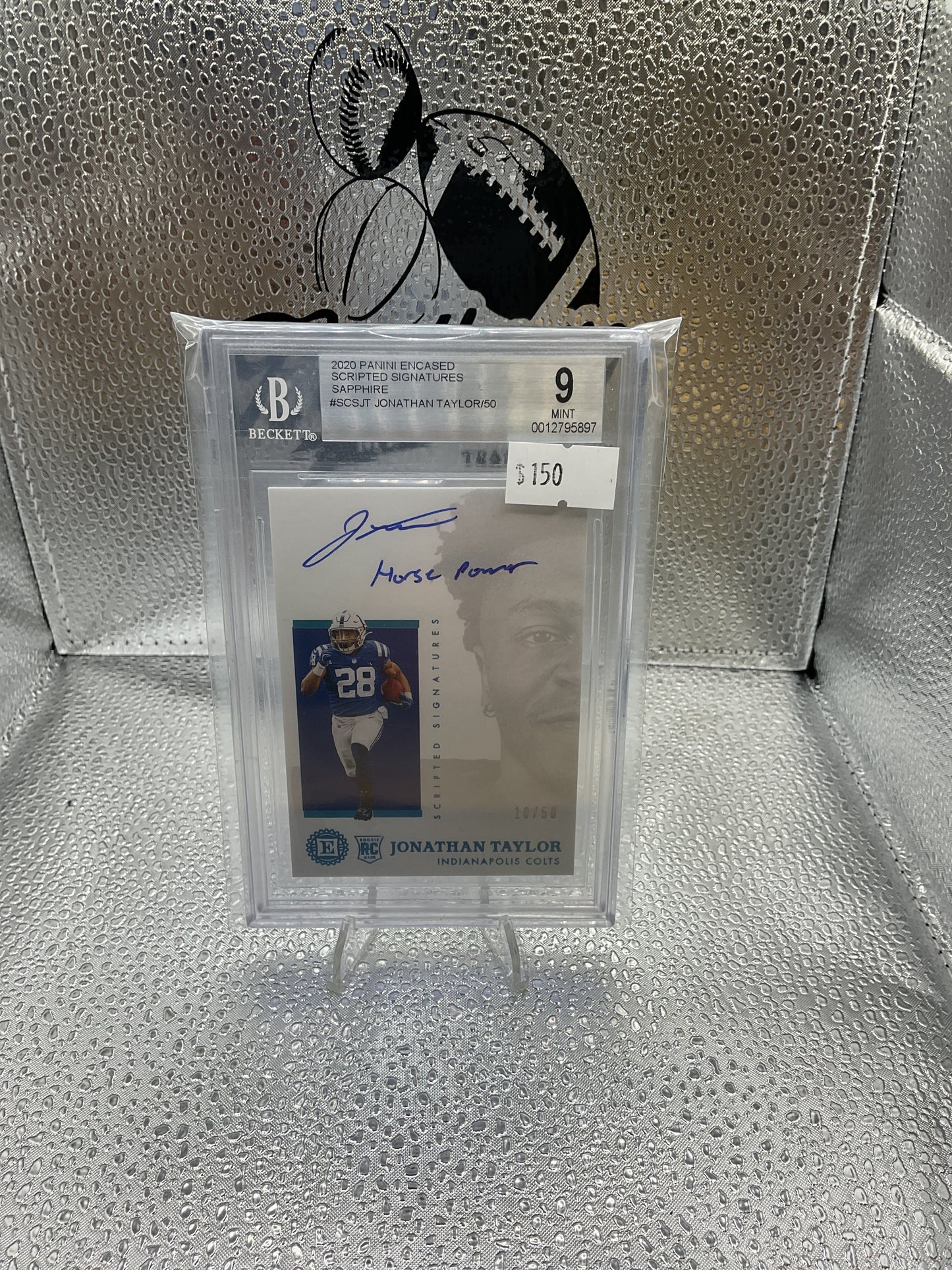 Jonathan Taylor Auto /50 BGS 9 2020 Scripted Signatures