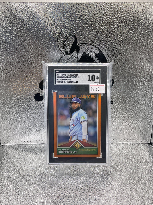VLADIMIR GUERRERO JR. 2024 TOPPS TRANSCENDENT ICONS ORANGE #23/25 SGC 10