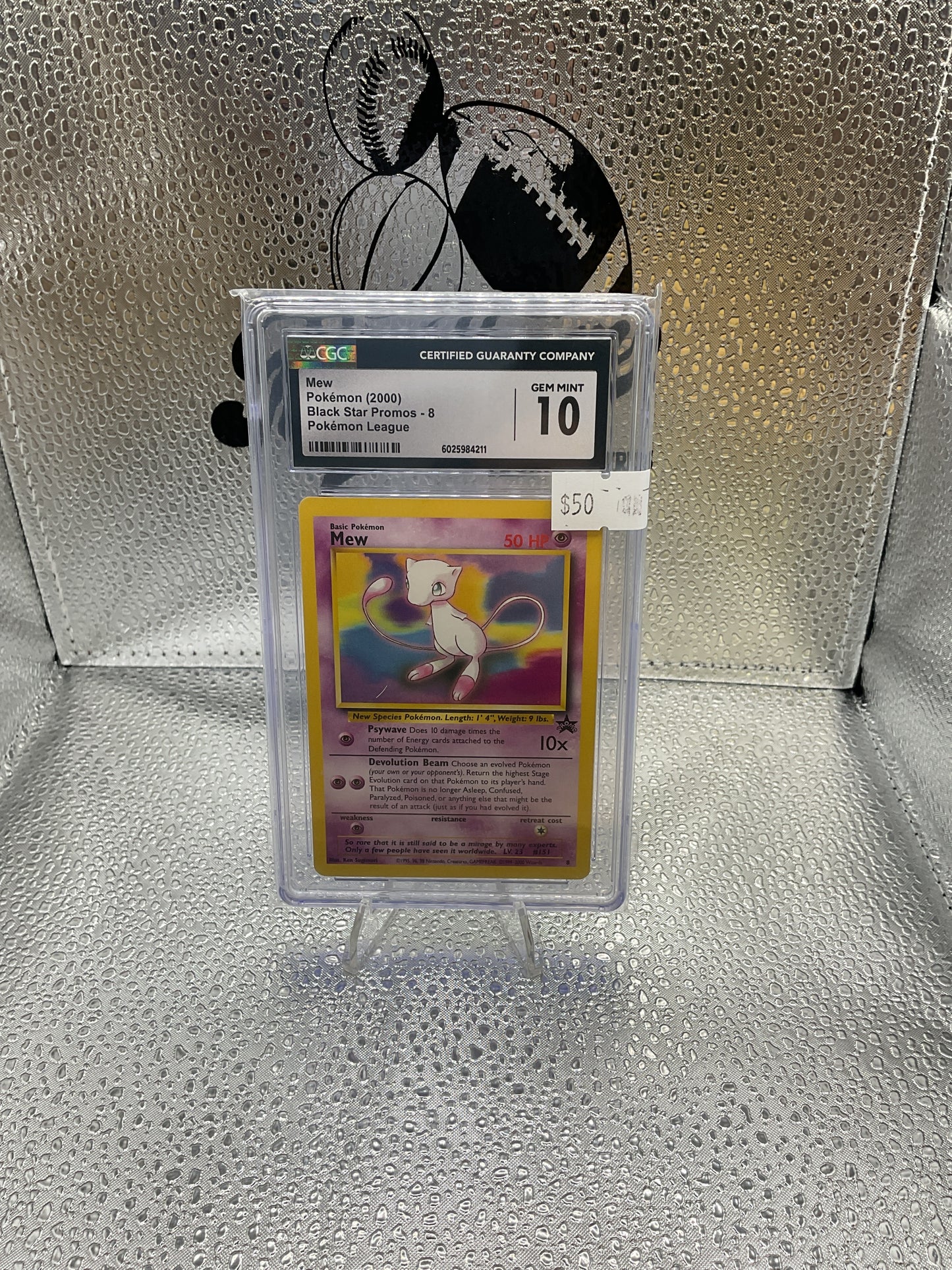 2000 Pokemon Black Star Promos Mew #8 Pokemon League CGC 10 Gem Mint