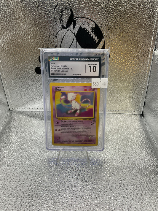 2000 Pokemon Black Star Promos Mew #8 Pokemon League CGC 10 Gem Mint