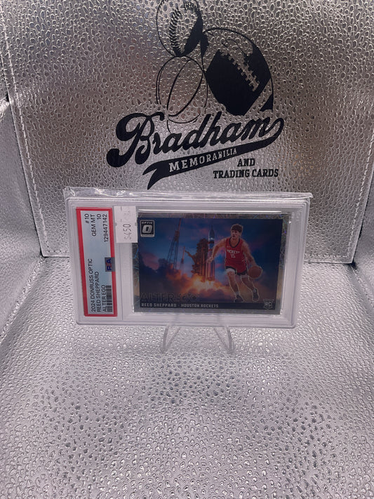 REED SHEPPARD 2024-25 DONRUSS OPTIC ALTER EGO ROOKIE RC PSA 10