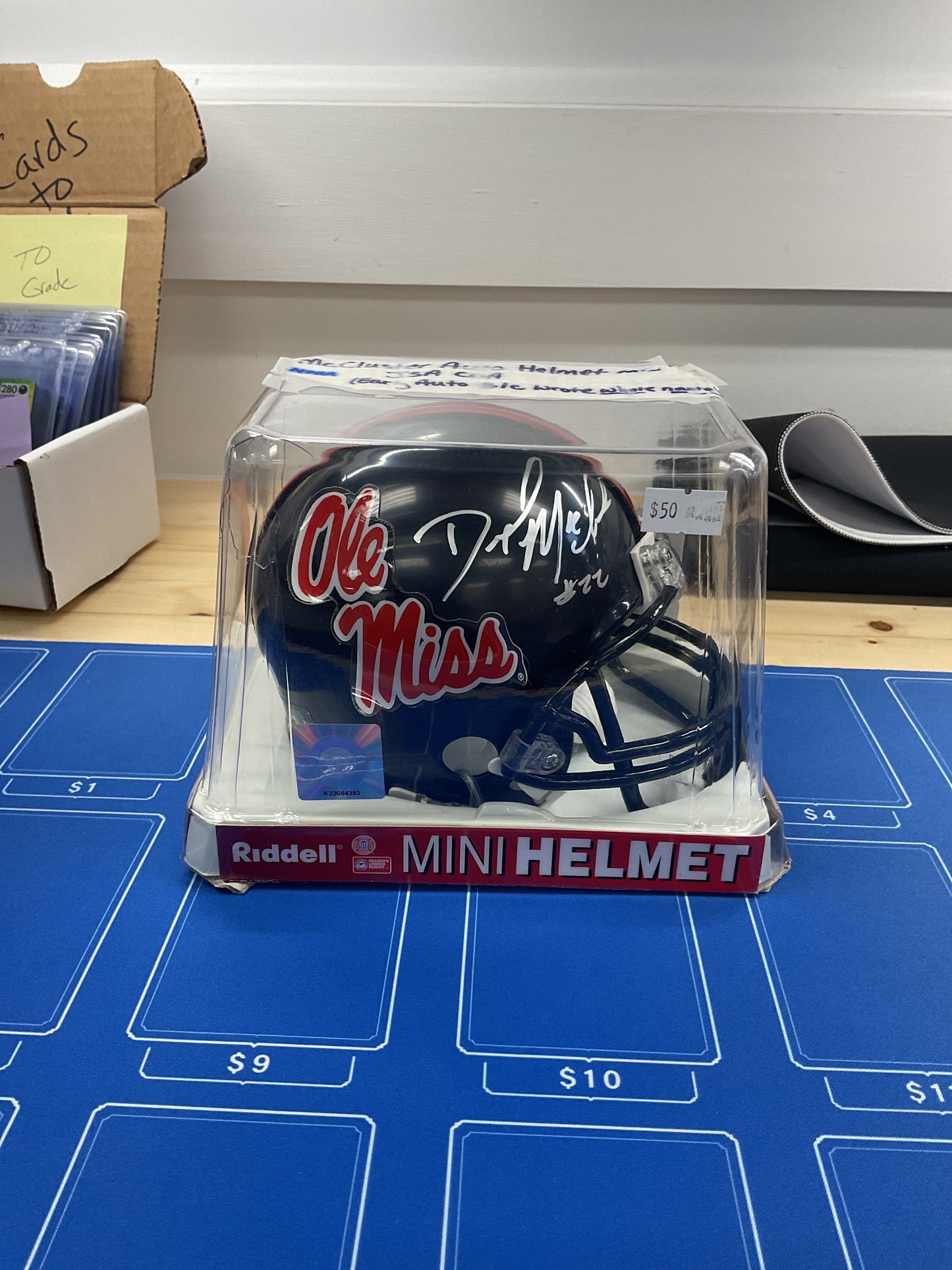 Dexter McCluster Signed Mini Helmet With COA
