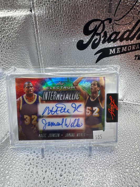 2024 Leaf Electrum Basketball Dual Auto.  Magic Johnson, Jamaal Wilkes. 1/8