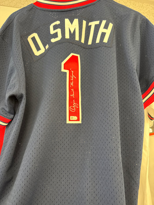 Ozzie Smith Autographed St. Louis Cardinals “The Wizard” Inscription