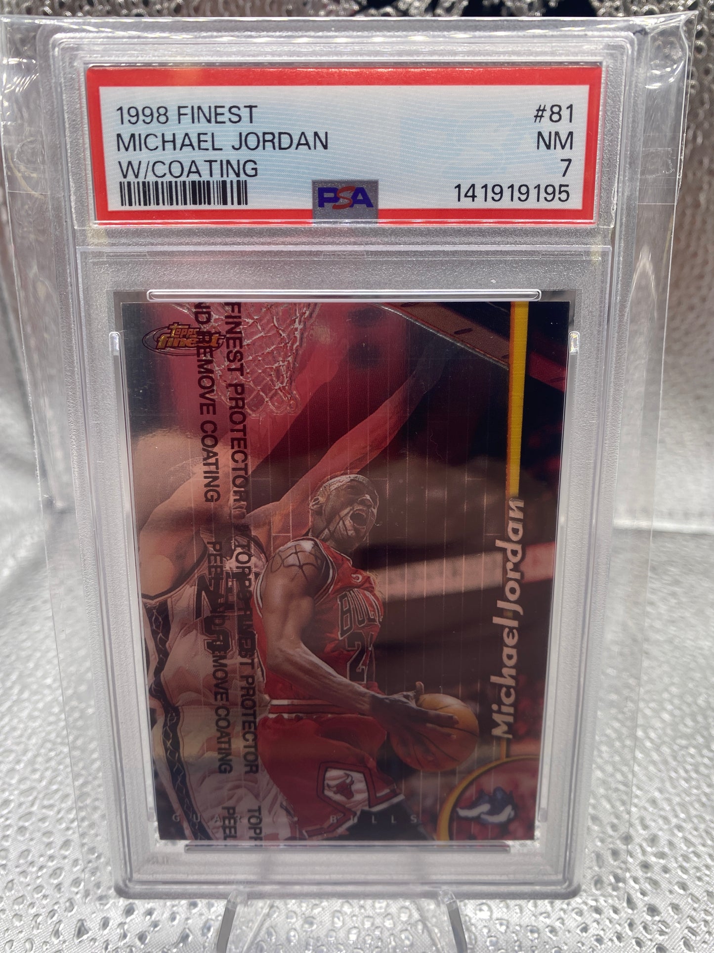 1998 Finest Michael Jordan W/Coating PSA 7