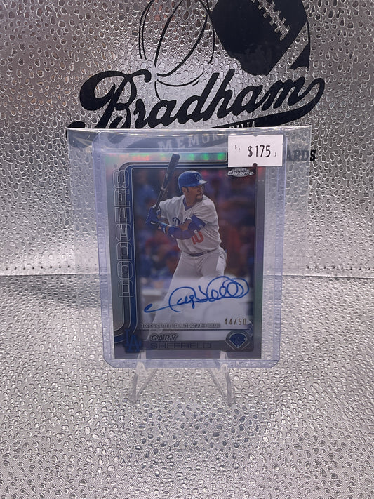 2025 Topps Chrome Legends Auto Gary Sheffield #44/50 Dodgers