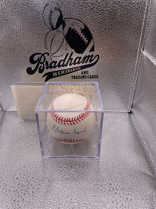 Warren Spahn auto baseball
