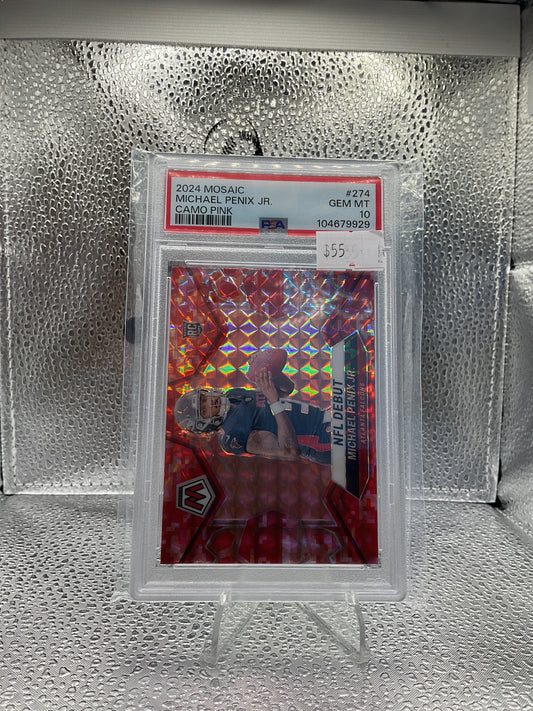 2024 Mosaic Michael Penix Jr. Camo Pink #274 PSA 10