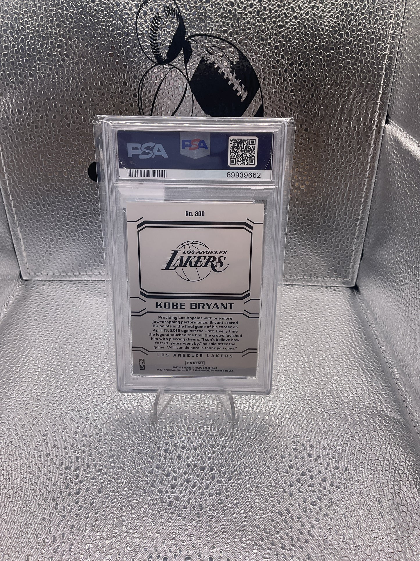 2017 Panini NBA Hoops Career Tribute Teal Explosion Kobe Bryant PSA 9 MINT HOF