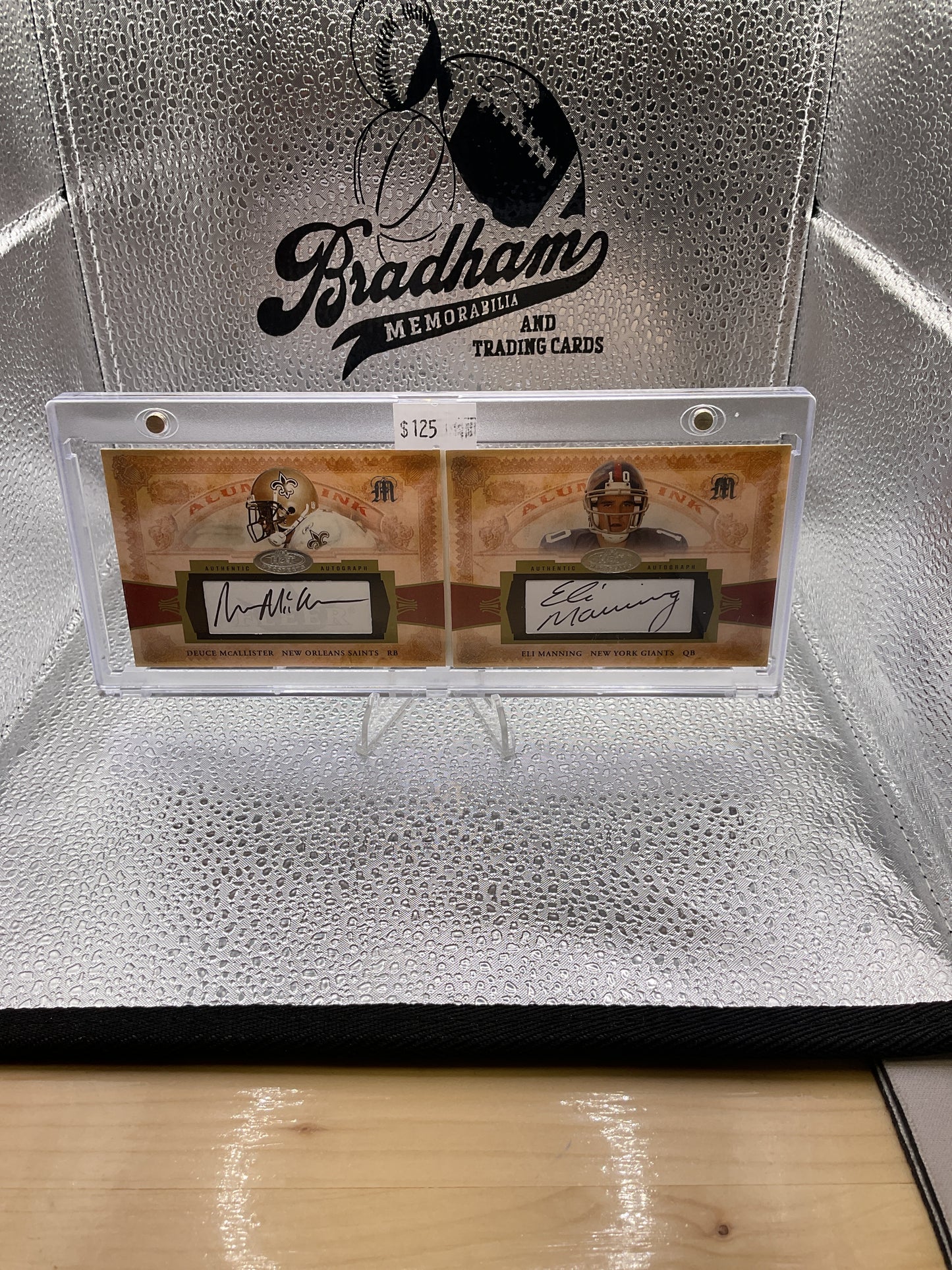 Deuce McAllister/ Eli Manning Dual Booklet Auto /50