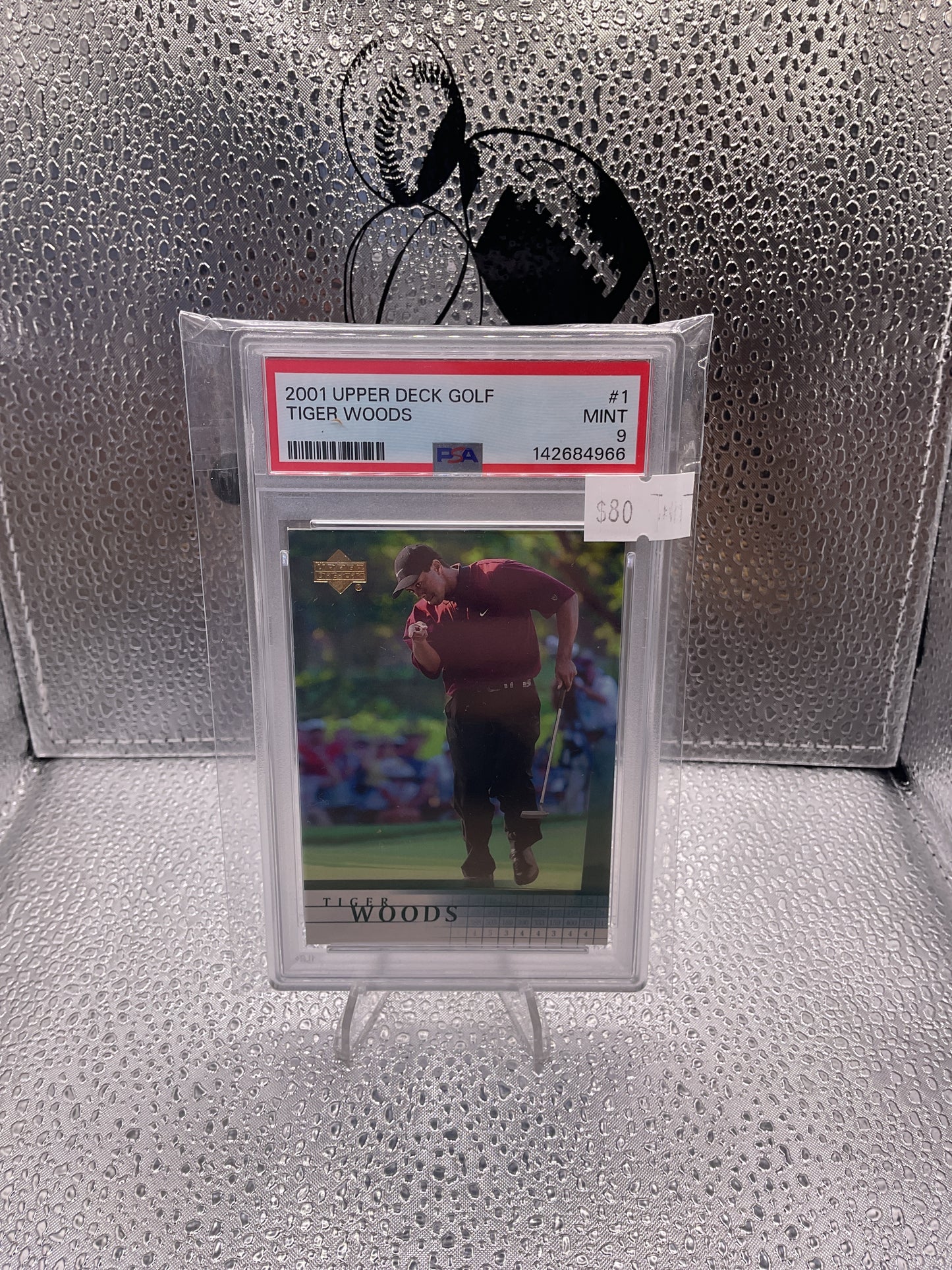 2001 Upper Deck Tiger Woods Rookie RC #1 PSA 9