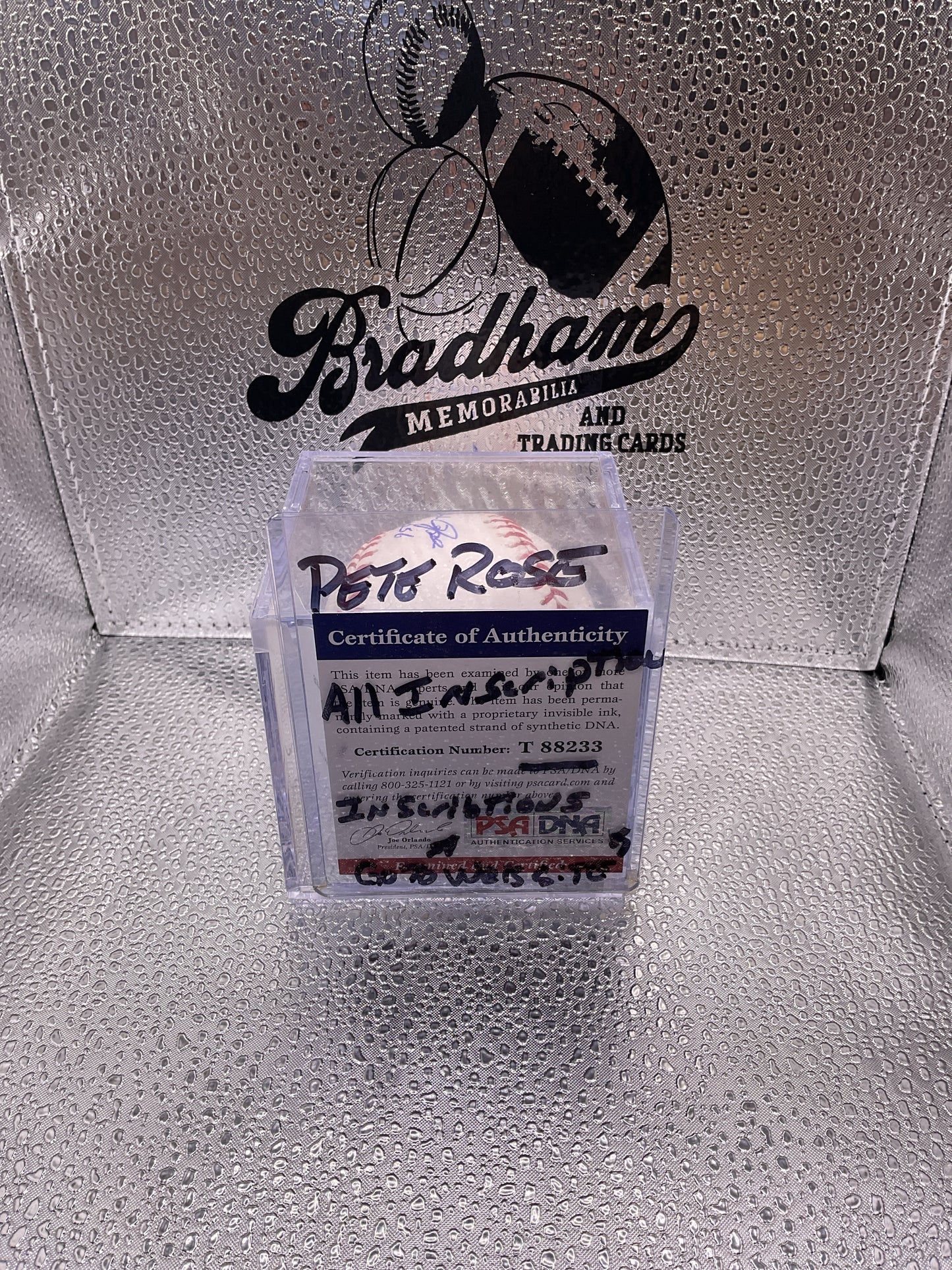 Pete Rose auto baseball