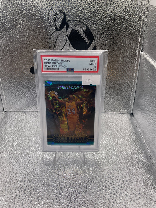 2017 Panini NBA Hoops Career Tribute Teal Explosion Kobe Bryant PSA 9 MINT HOF