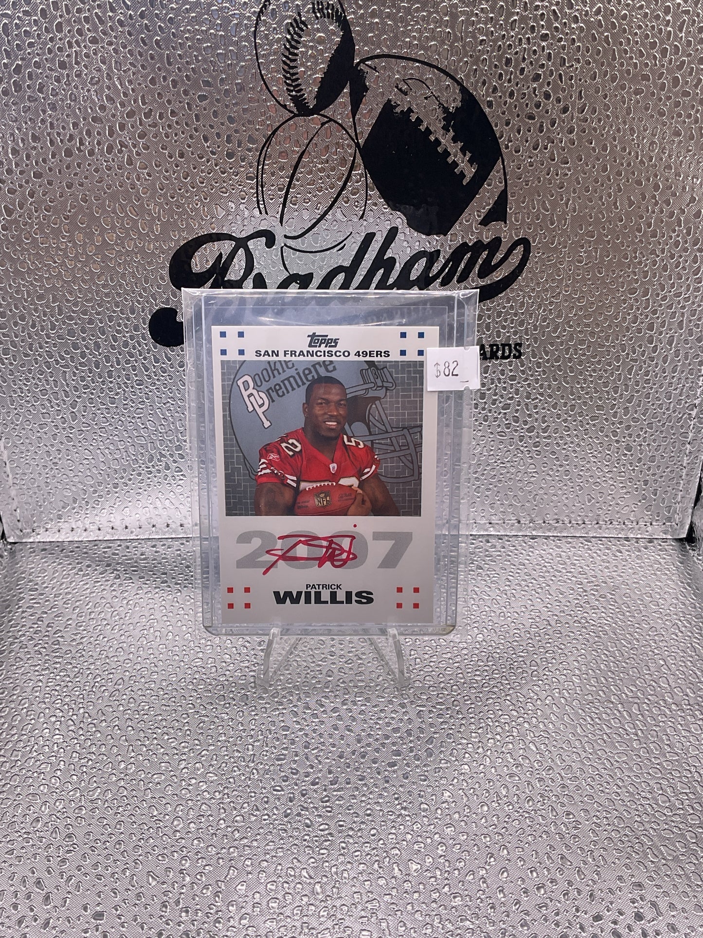 2007 Topps - Rookie Premiere Autographs Patrick Willis #RPA-PWI Red Ink