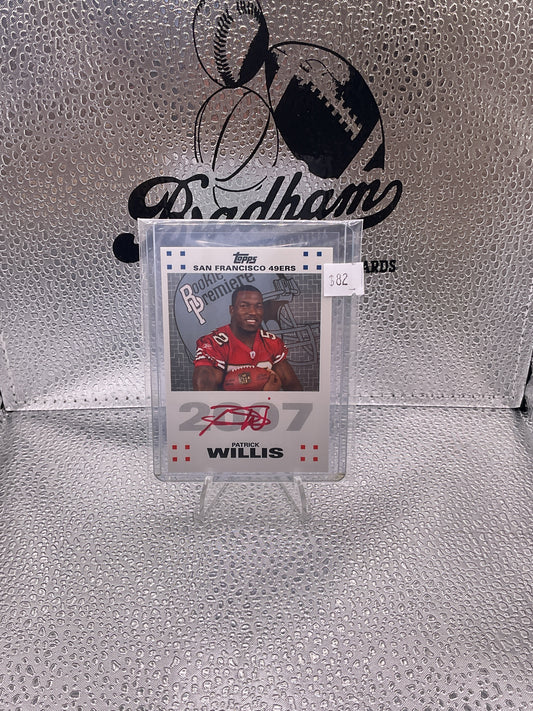 2007 Topps - Rookie Premiere Autographs Patrick Willis #RPA-PWI Red Ink