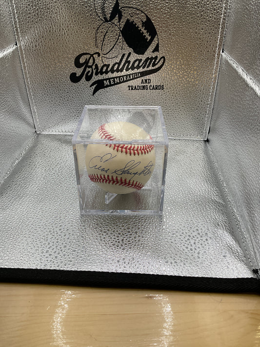 Enos Slaughter Signed Ball