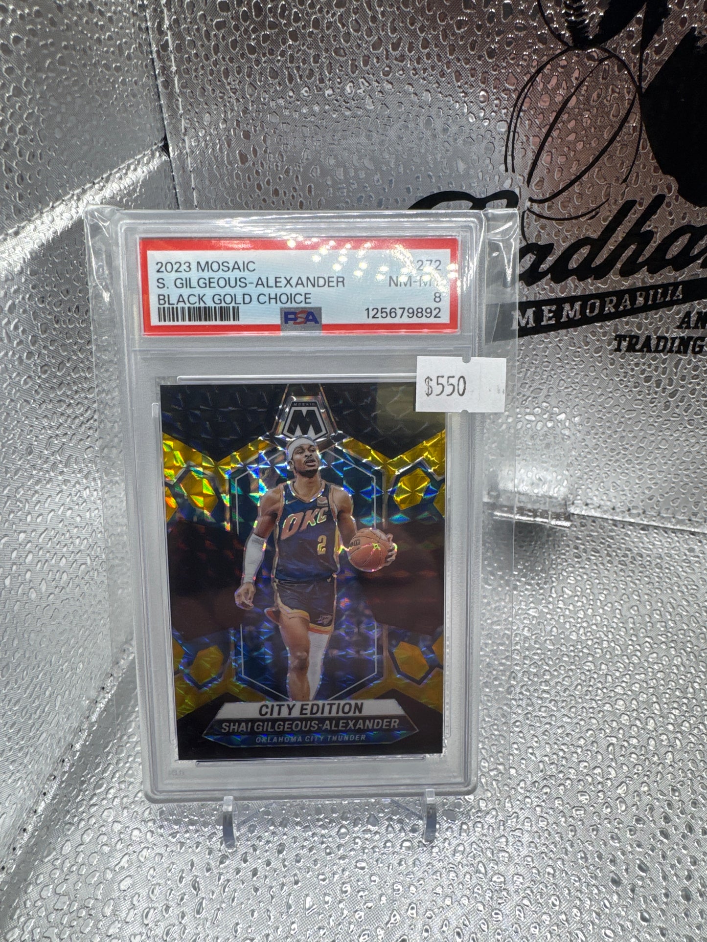 2023 Mosaic Shai Gilgeous Alexander Black Gold Choice 8/8 PSA 8