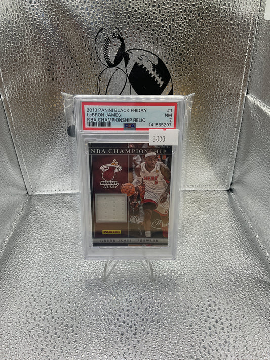 LeBron James NBA Championship Relic PSA 7
