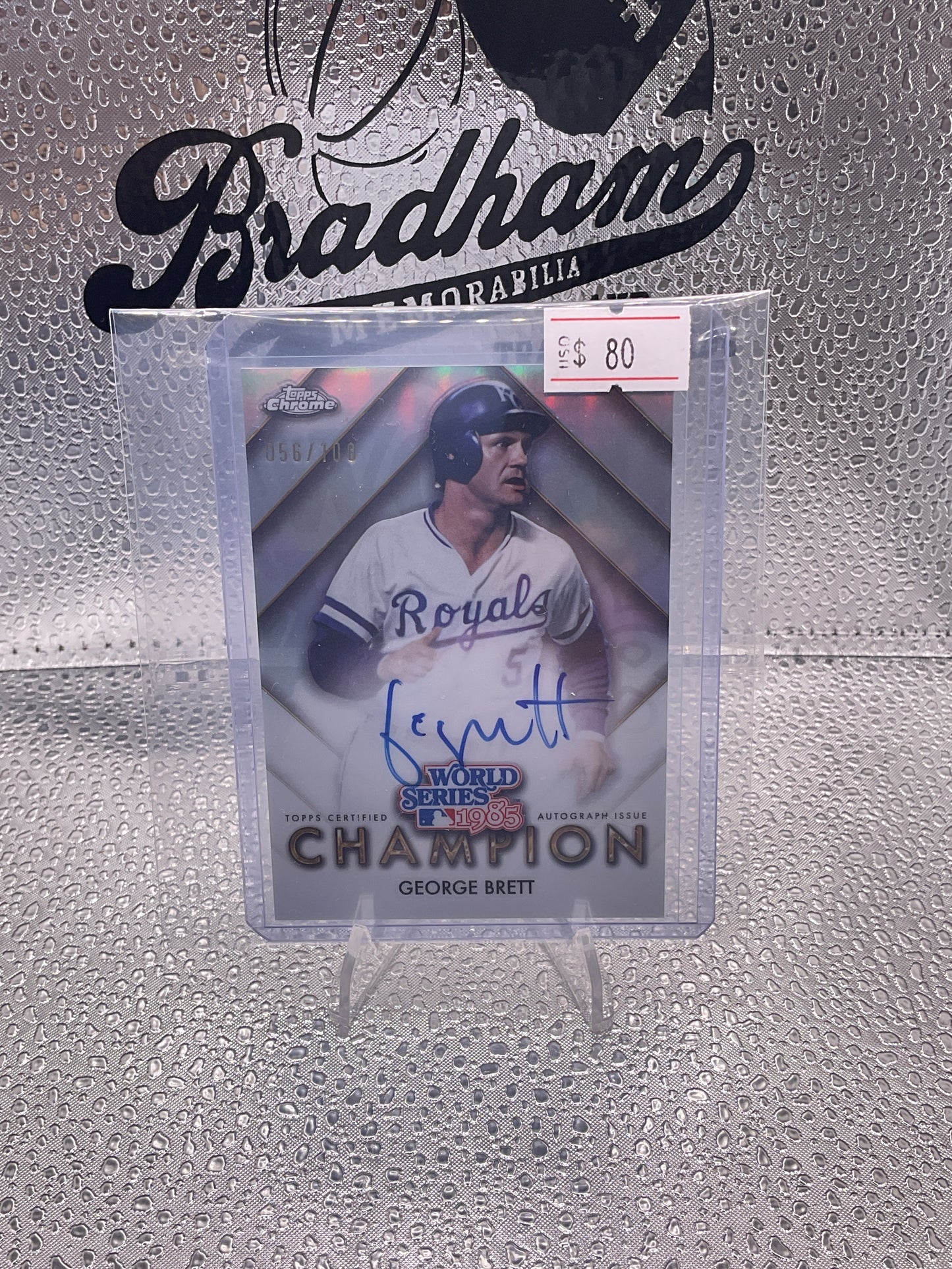 2025 Topps Chrome George Brett World Series Champion #WSC-GB Auto 056/100