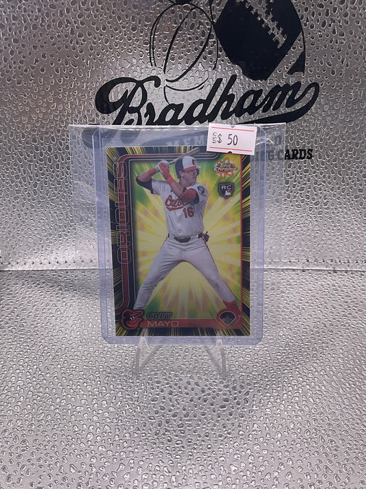 2025 TOPPS CHROME Coby Mayo RC RADIATING ROOKIES