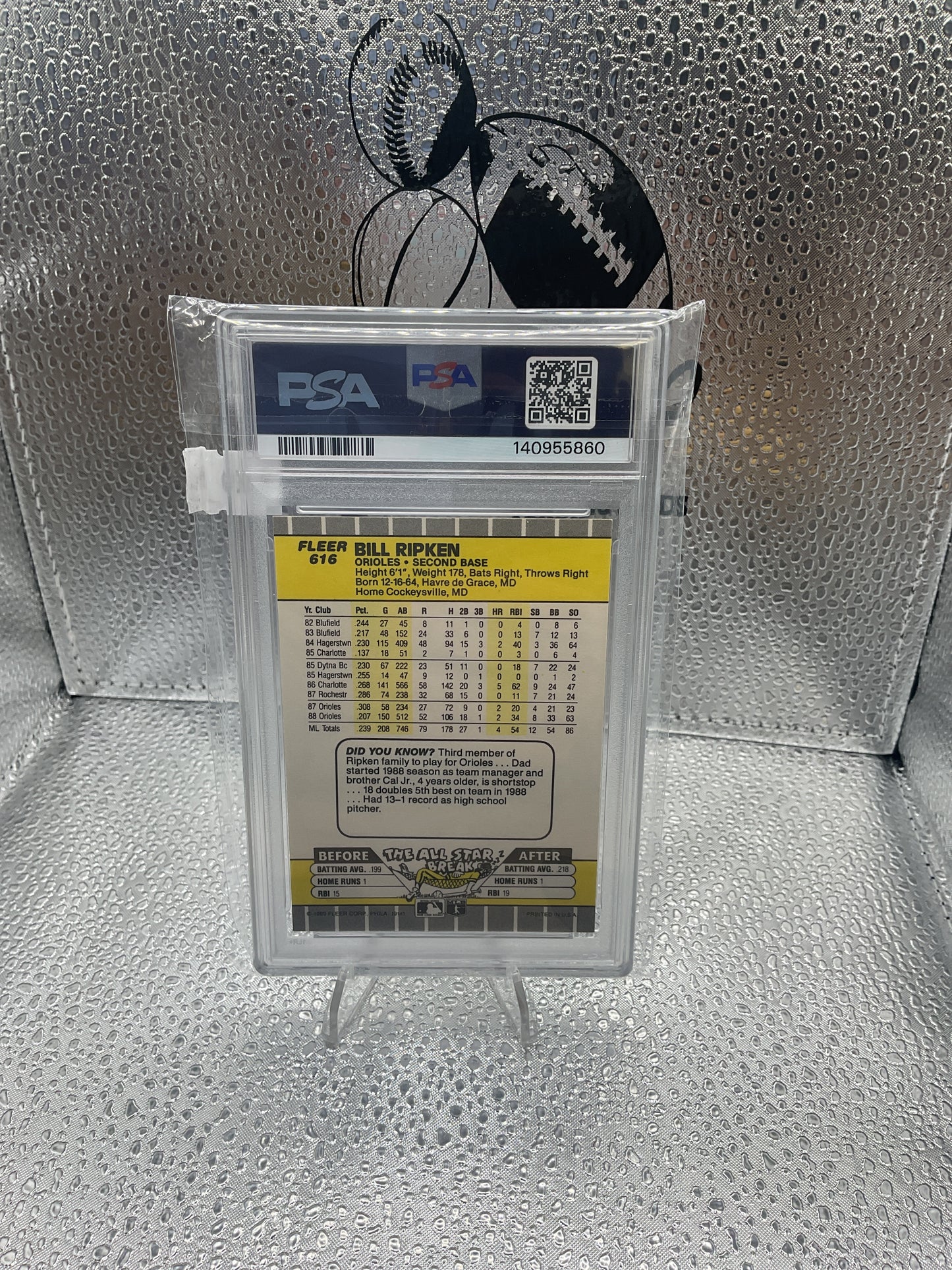 1989 Bill Ripken FF Error PSA 7