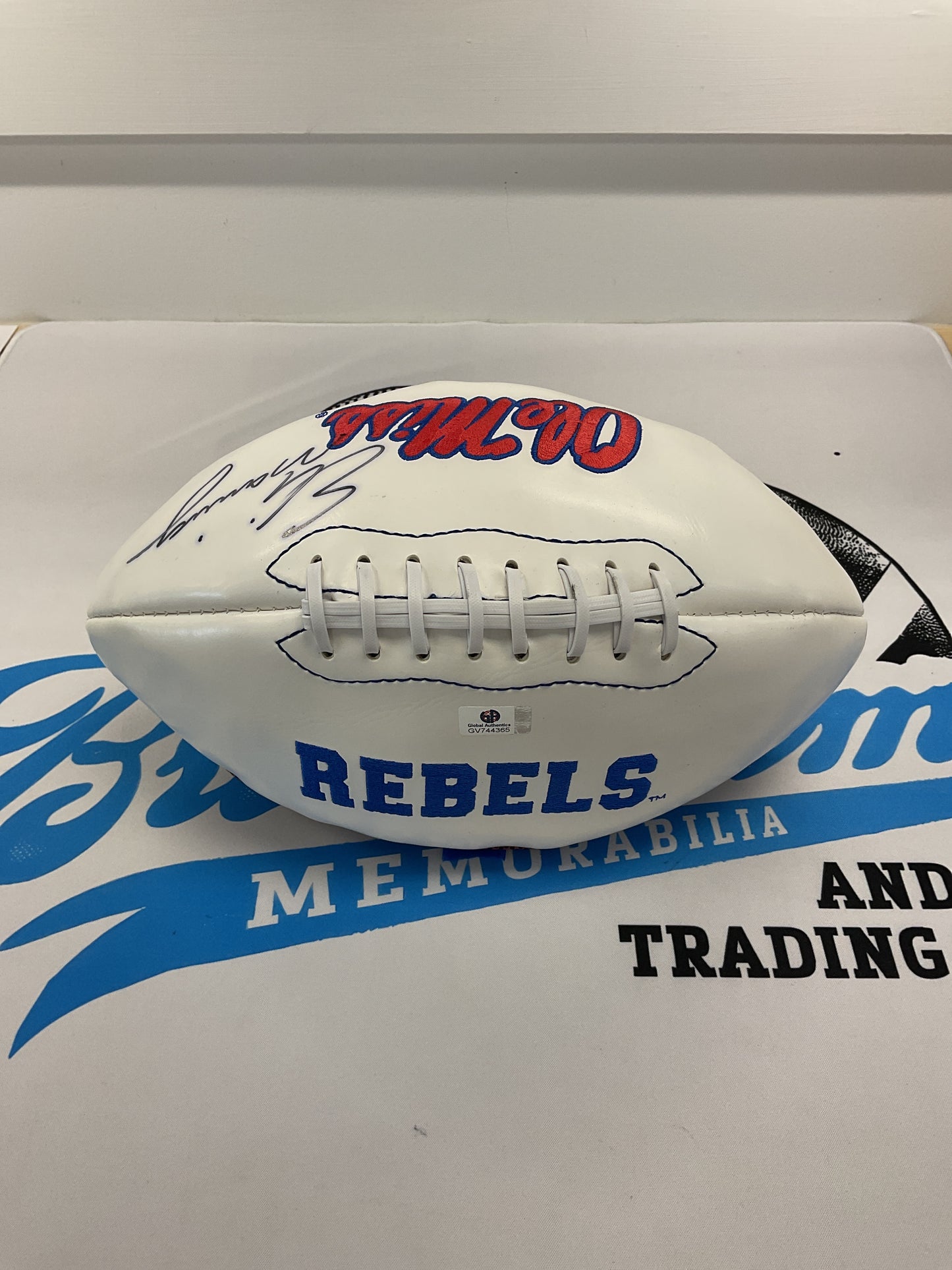 Eli Manning Autograph Ole Miss Football (with COA)