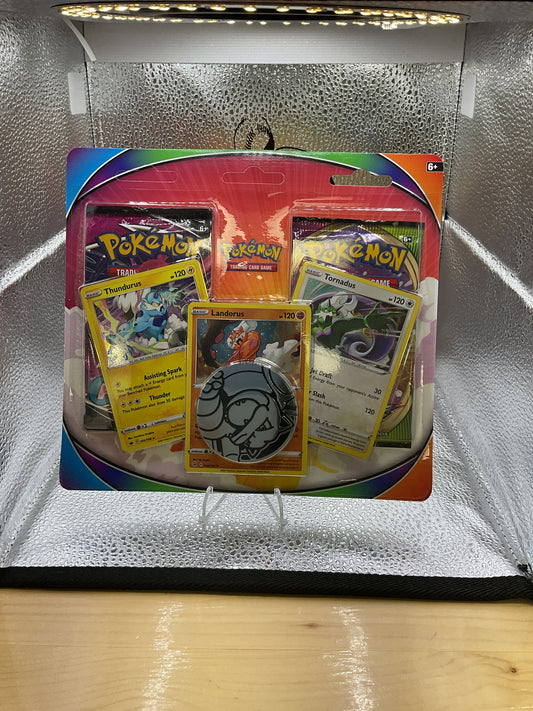 2 Pack Blister Tornadus Thundurus Fusion Strike & Vivid Voltage Coin