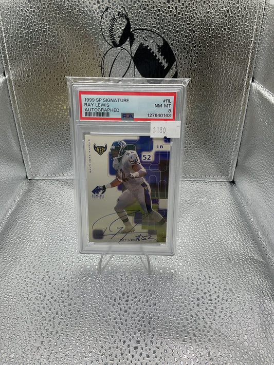 Ray Lewis On Card Auto PSA 8 #RL