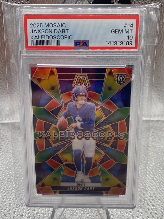 2025 Mosaic Jaxson Dart Kaleidoscopic PSA GEM MINT 10
