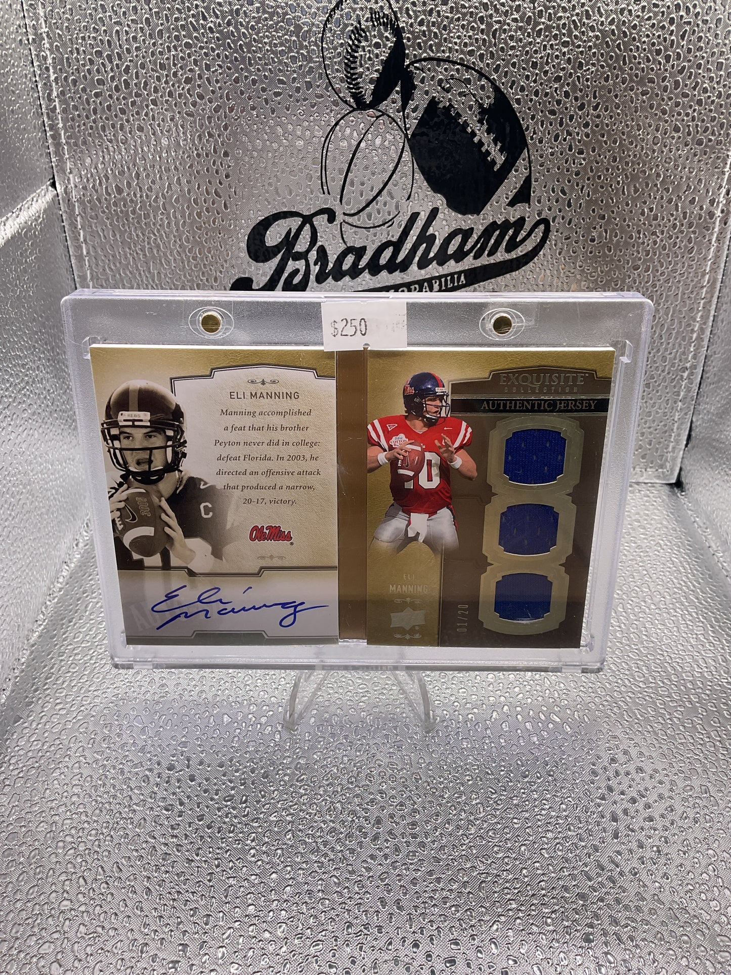 Eli Manning Triple Patch Auto /20