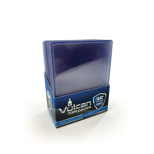 (25-Pack) Vulcan Shield 35pt Standard Size Toploader Rigid Plastic Card Holders
