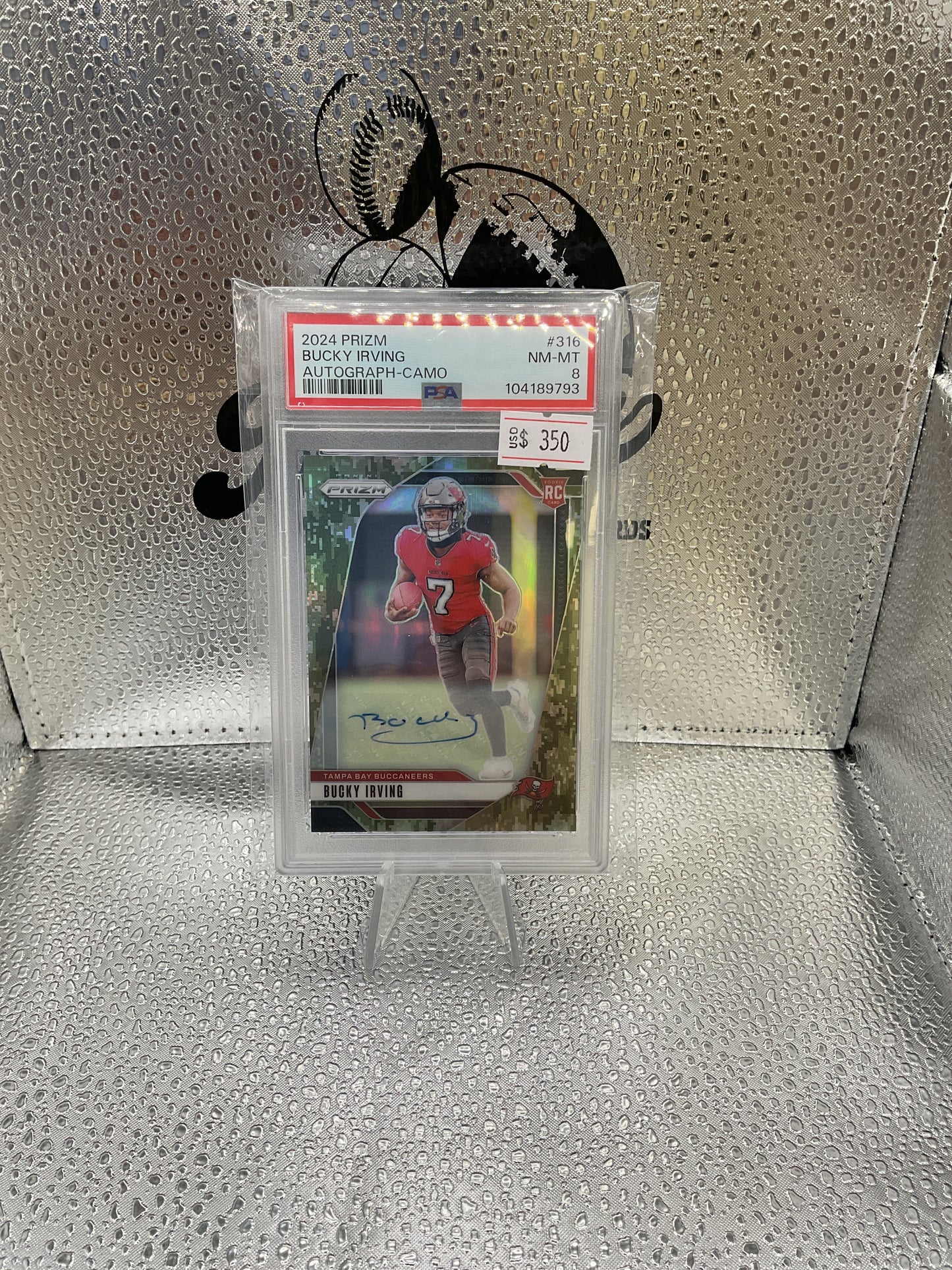 Bucky Irving Auto Camo /25 PSA 8