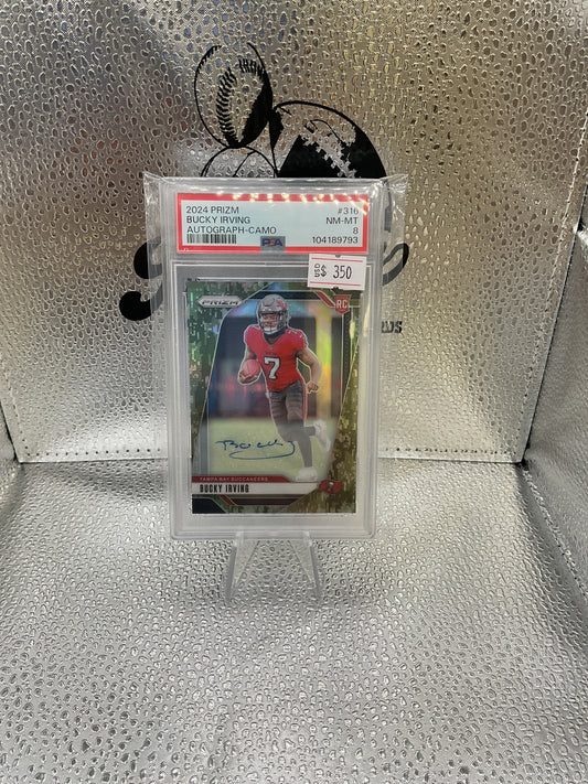 Bucky Irving Auto Camo /25 PSA 8