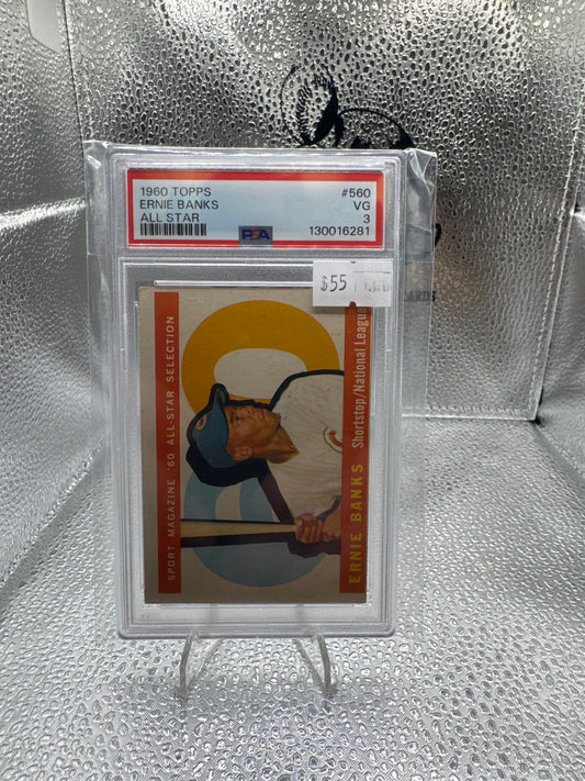 1960 Topps Ernie Banks All Star PSA 3