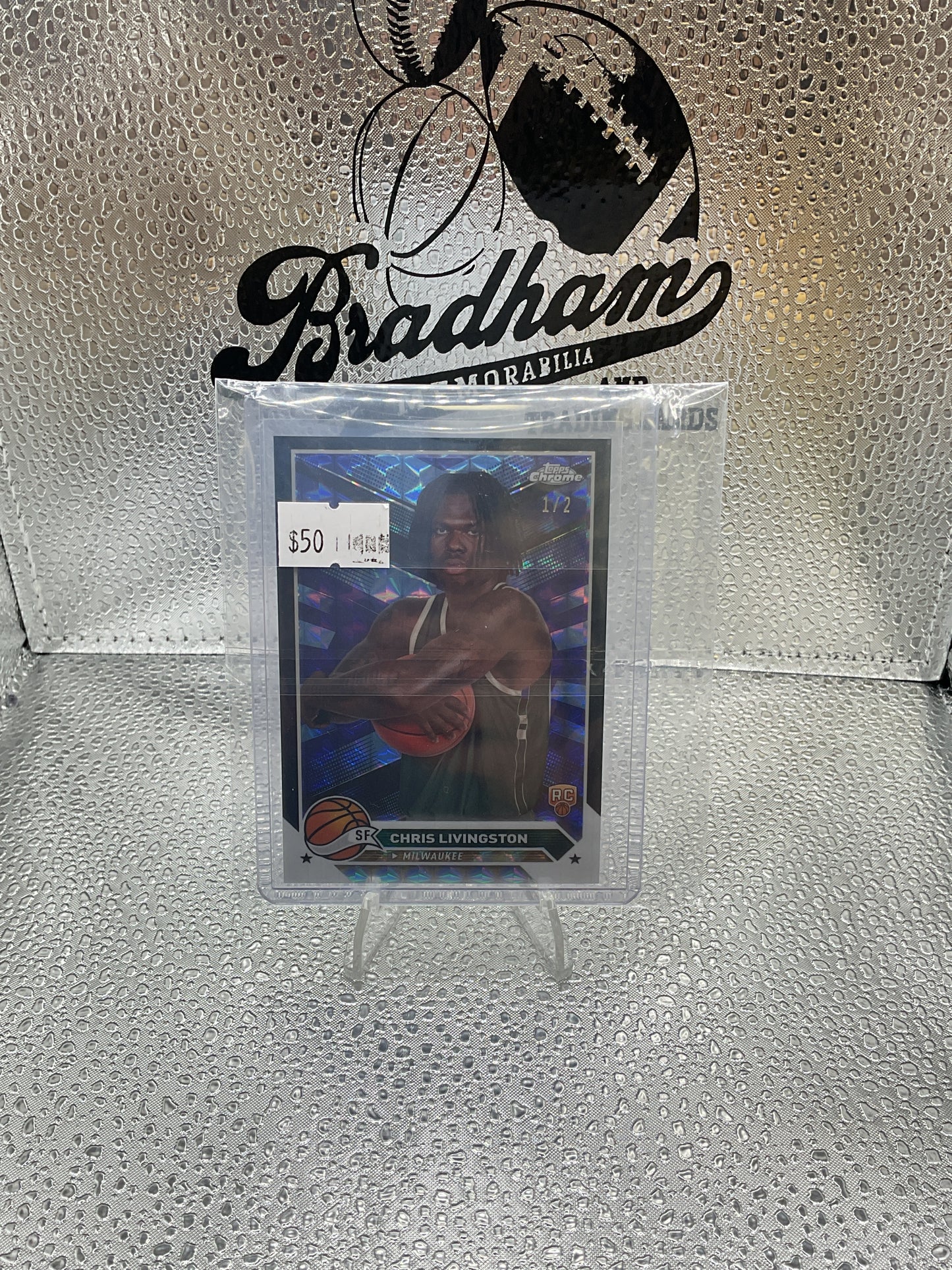 2023-24 Topps Chrome #46 Chris Livingston Black Geometric 1/2