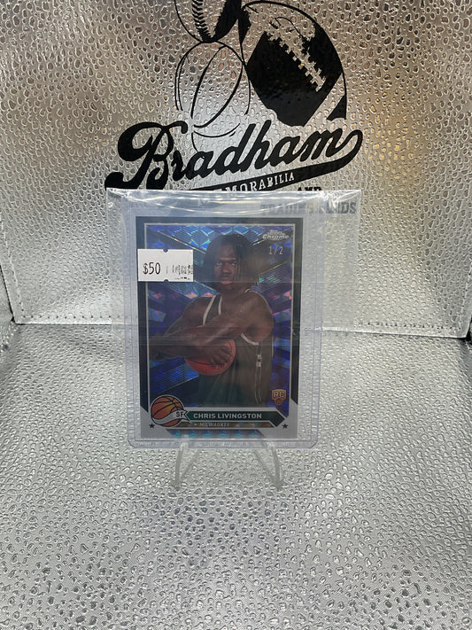2023-24 Topps Chrome #46 Chris Livingston Black Geometric 1/2