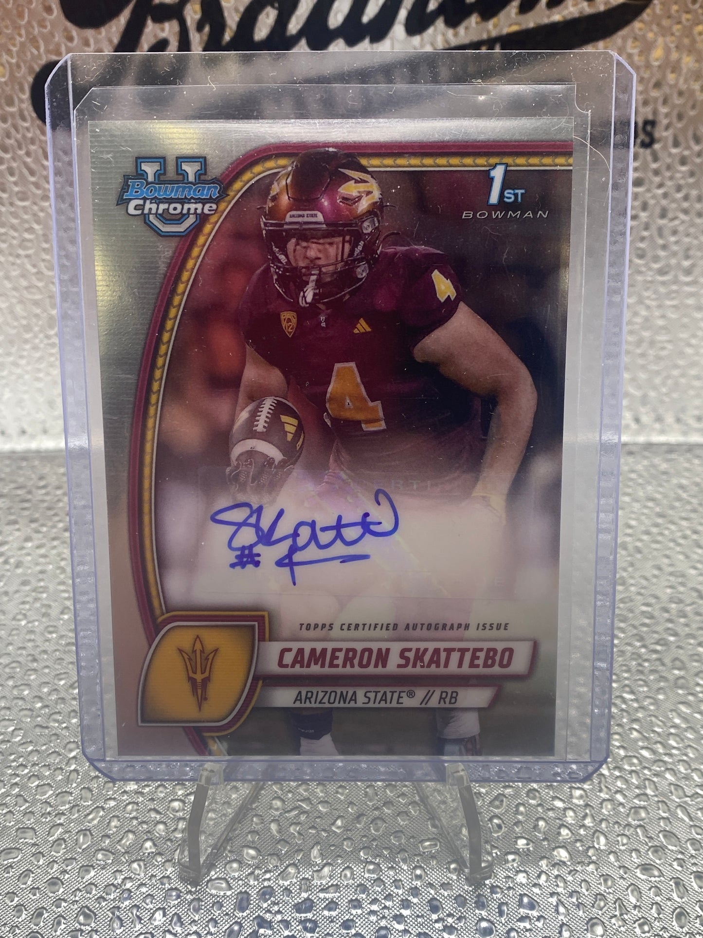 Cam Skattebo Bowman Chrome 1st Bowman auto