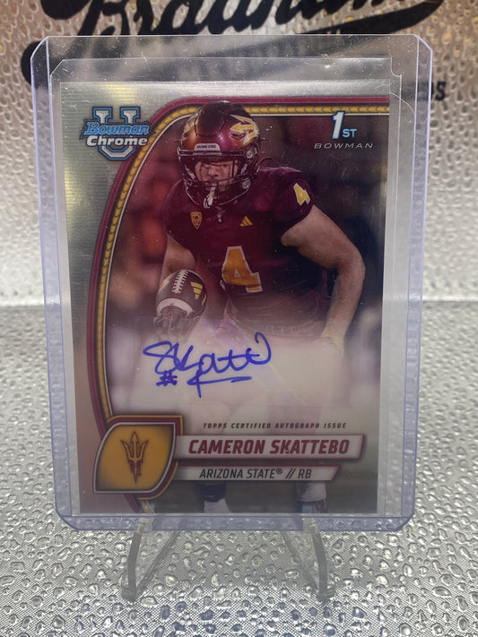 Cam Skattebo Bowman Chrome 1st Bowman auto