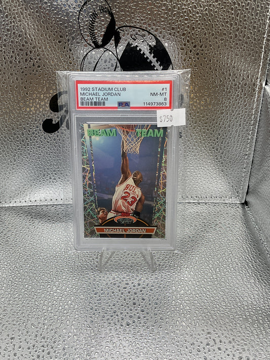 1992 Stadium Club: Beam Team Michael
Jordan #1 PSA 8 NM-MT