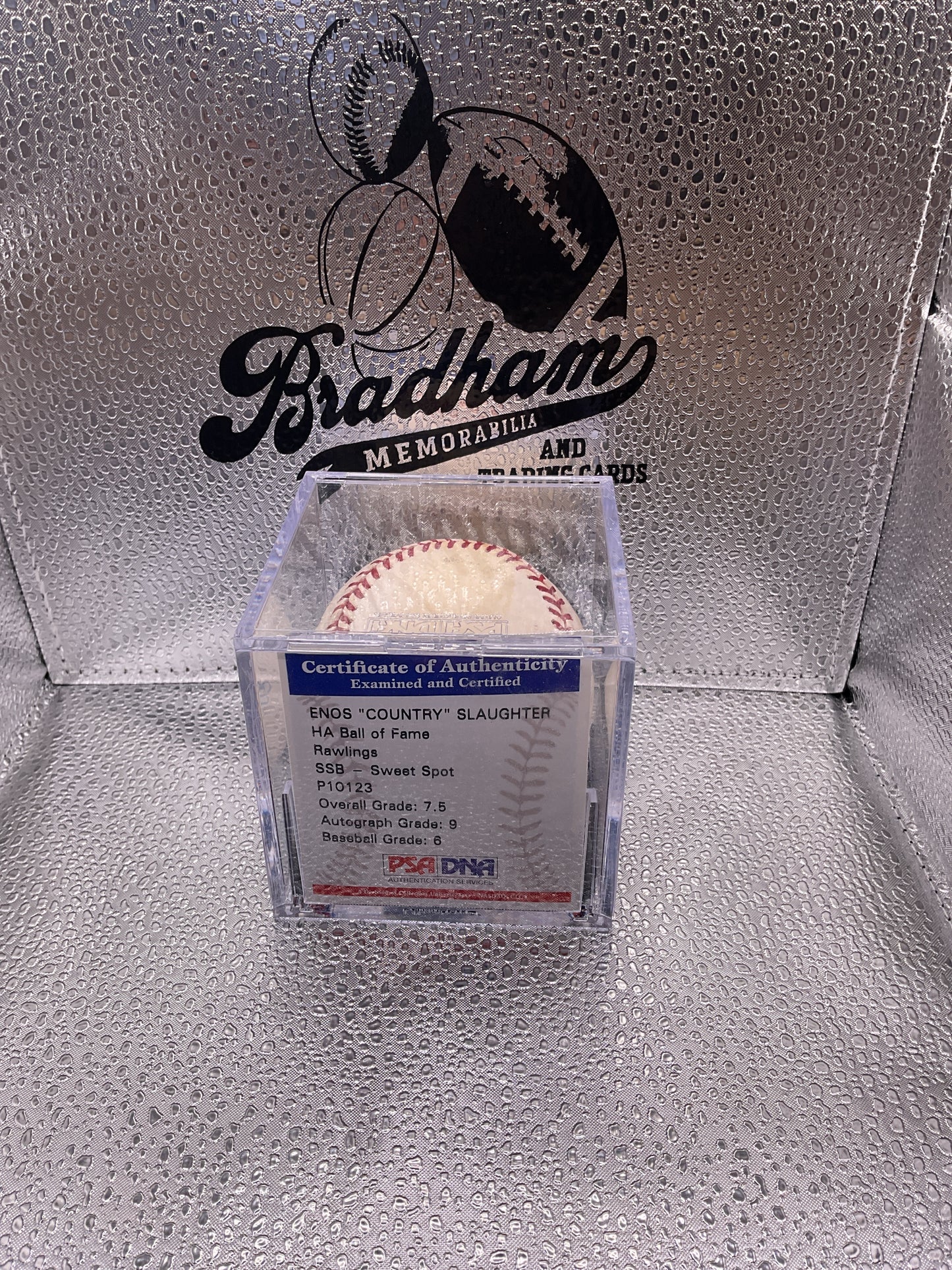 Enos “Country” Slaughter auto baseball