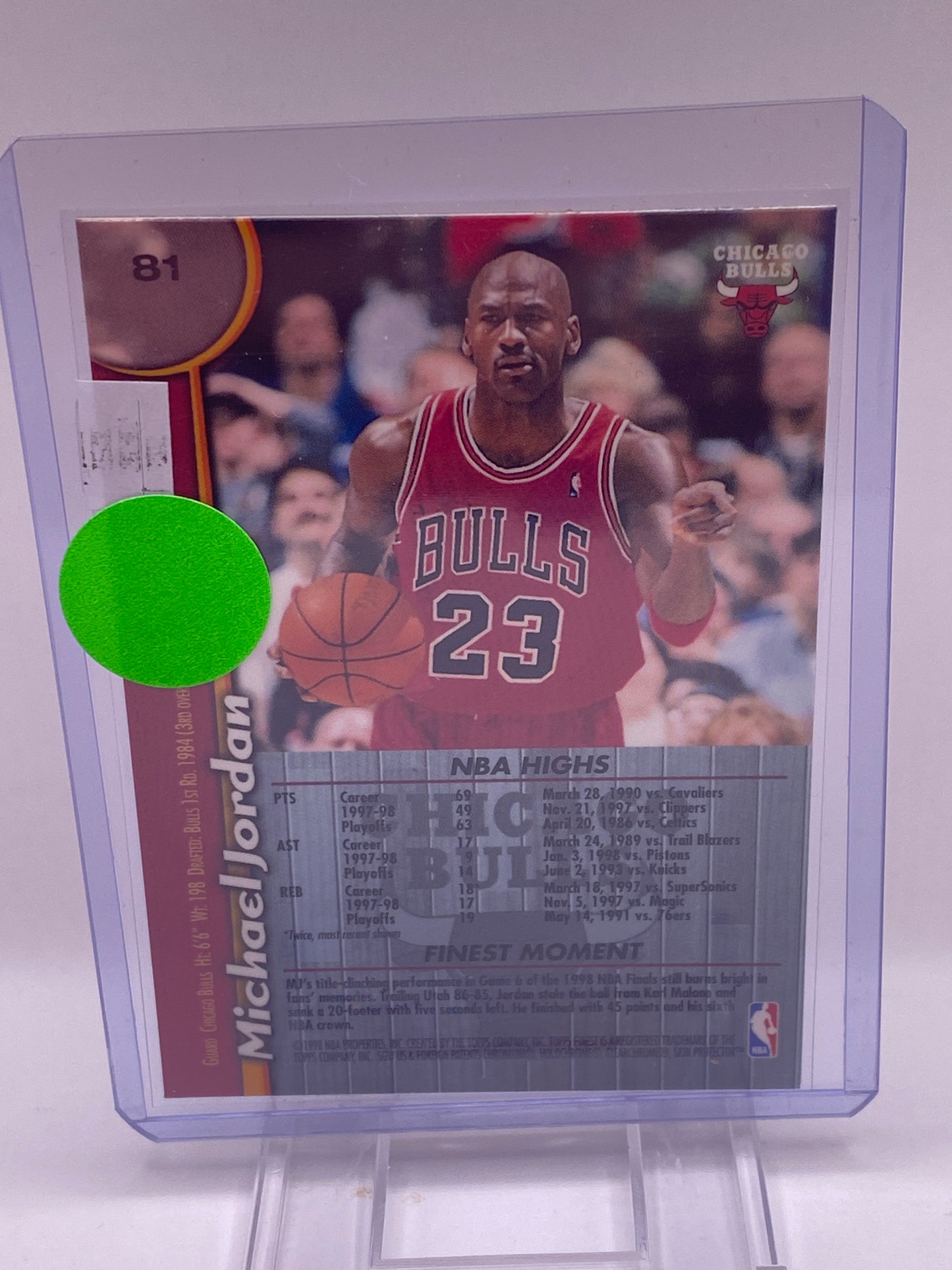 Michael Jordan Topps Finest W/coating (81)