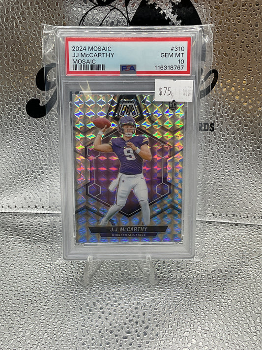 2024 Mosaic JJ McCarthy gem mint 10